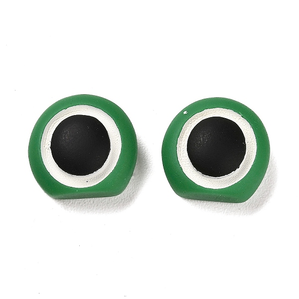 

PandaHall Cute Opaque Resin Cabochons, Cartoon Frog' s Eyes, Green, 14x15x8mm Resin Others Green