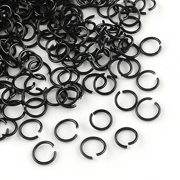 

PandaHall Aluminum Wire Open Jump Rings, Black, 6x0.8mm, about 2150pcs/50g Aluminum Black