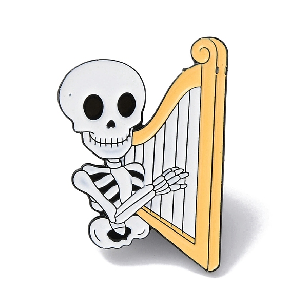 Musical Skull Enamel Pin