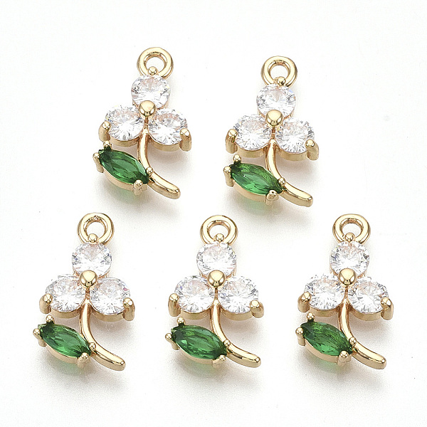 

PandaHall Transparent Glass Pendants, with Golden Tone Brass Findings, Faceted, Flower, Sea Green, 17x10x3.5mm, Hole: 1.6mm Brass+Glass...