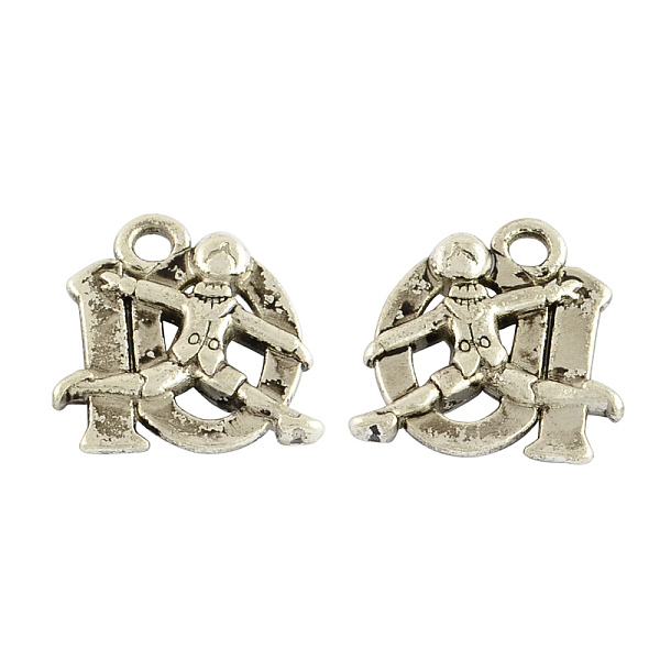 

PandaHall Tibetan Style Alloy Pendants, Number 10 with Human, Cadmium Free & Nickel Free & Lead Free, Antique Silver, 15.5x15x3mm, Hole: 2mm...