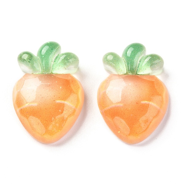 

PandaHall Transparent Resin Cabochons, Carrot, Orange, 22x15.5x6mm Resin Vegetables Orange