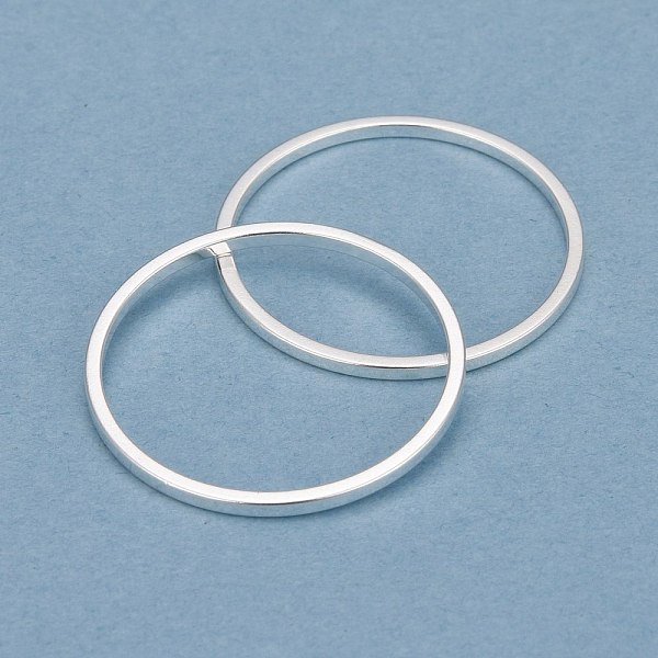 

PandaHall Brass Linking Rings, Long-Lasting Plated, Round Ring, 925 Sterling Silver Plated, 20x1mm, Inner Diameter: 18mm Brass Ring