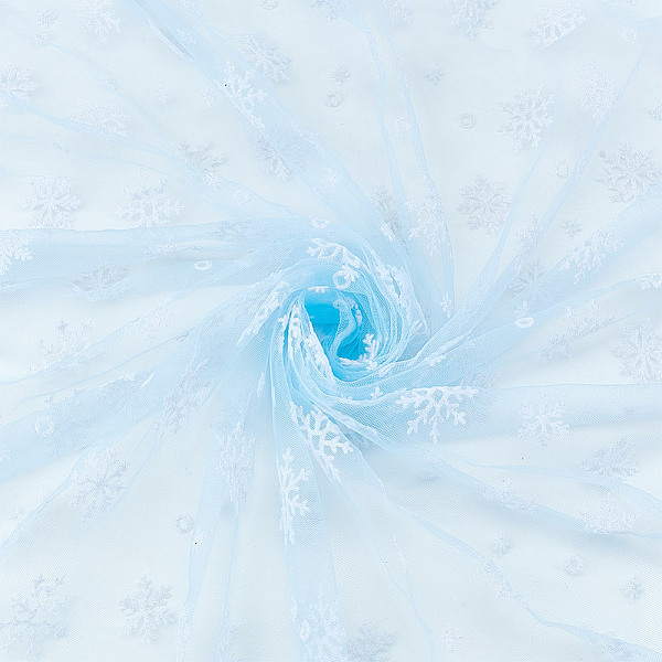 Tissu de gaze en nylon à motif flocon de neige de Noël
