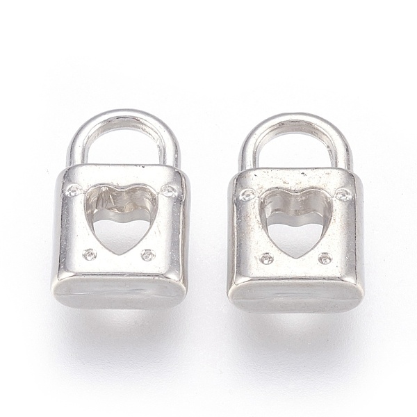 

PandaHall CCB Plastic Pendants, Padlock with Heart, Platinum, 15.5x9.5x4.5mm, Hole: 4.5x5mm Plastic Lock