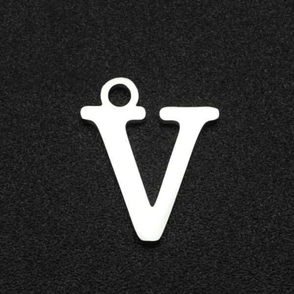 

PandaHall 201 Stainless Steel Charms, Laser Cut, Letter, Stainless Steel Color, Letter.V, 12x10x1mm, Hole: 1.5mm 201 Stainless Steel Letter...