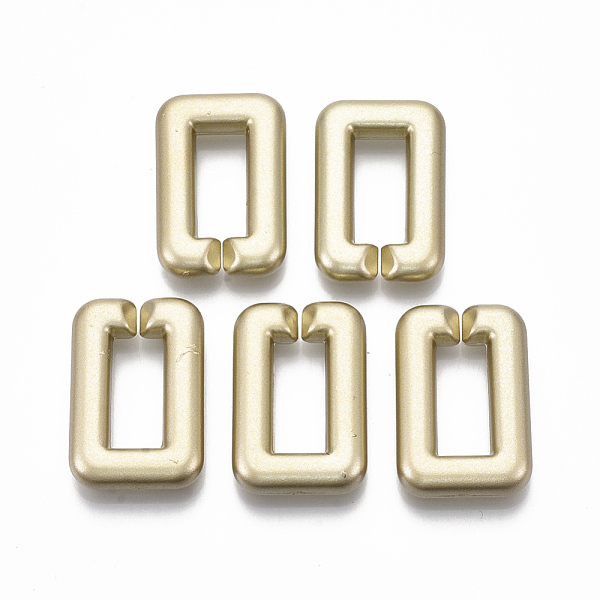 

PandaHall Spray Painted CCB Plastic Linking Rings, Quick Link Connectors, For Jewelry Cross Chains Making, Rectangle, Gold, 30x20x5.5mm...