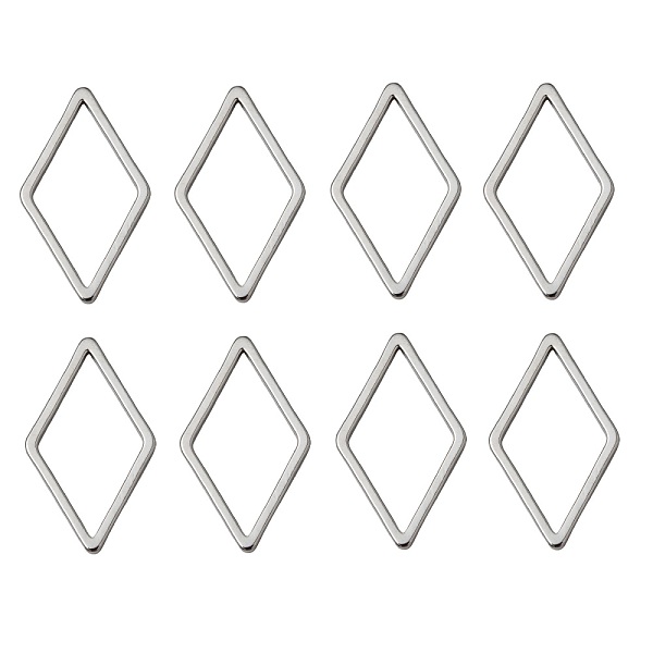 

PandaHall Brass Linking Rings, Nickel Free, Real Platinum Plated, Rhombus, 23x14x1mm Brass Rhombus