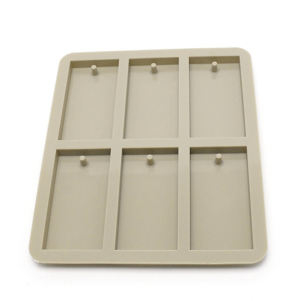 

PandaHall DIY Pendant Silicone Molds, for Resin Casting Molds, Clay Craft Mold Tools, Rectangle Pattern, Gray, 188x157x10mm, Hole: 4mm...