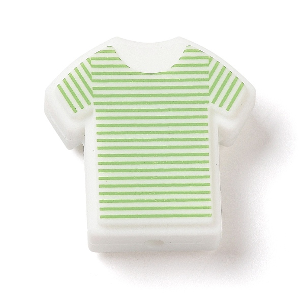 

PandaHall Silicone Focal Beads, T-shirt, Pale Green, 26x26x8mm, Hole: 2mm Silicone Clothes