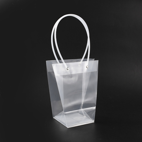 

PandaHall Valentine's Day Transparent PP Plastic Bags, with Handle, Trapezoid, Clear, 34.7cm Plastic None Clear