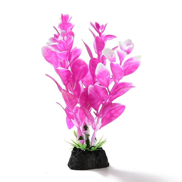 

PandaHall Plastic Artificial Aquatic Plants Decor, for Fish Tank, Aquarium, Deep Pink, 30x20x110mm Plastic Others