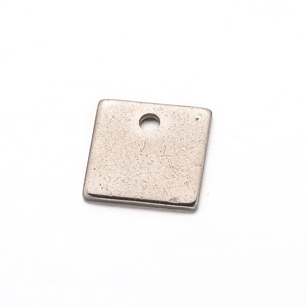 

PandaHall Square 304 Stainless Steel Charms, Stainless Steel Color, 7x7x0.5mm, Hole: 1mm 304 Stainless Steel Square