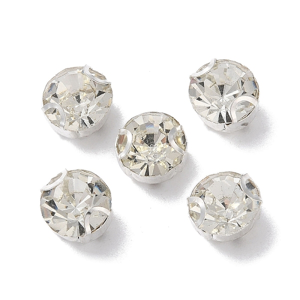 

PandaHall Round Sew on Rhinestone, Multi-strand Links, Glass Rhinestone, with Stainless Steel Prong Settings, Garments Accessories, Faceted..., Clear