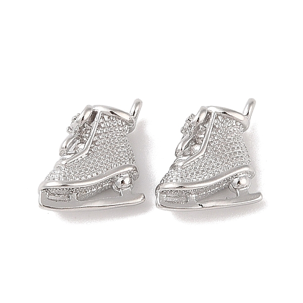 

PandaHall Brass Micro Pave Cubic Zirconia Pendants, Skates , Real Platinum Plated, 15.5x11x6mm, Hole: 1.4mm Brass+Cubic Zirconia Shoes..., Clear