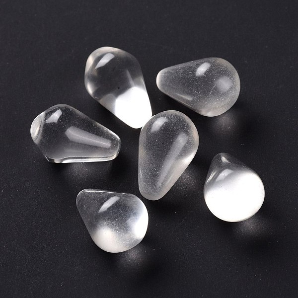 

PandaHall Natural Quartz Crystal Beads, No Hole/Undrilled, for Wire Wrapped Pendant Making, Teardrop, 12x20mm Quartz Crystal Teardrop