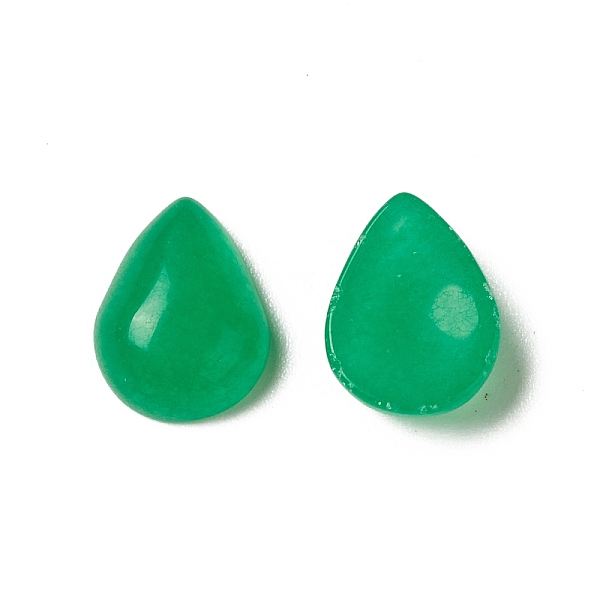 

PandaHall Natural Malaysia Jade Cabochons, Dyed, Teardrop, Green, 8x6x3~3.5mm Malaysia Jade Teardrop Green