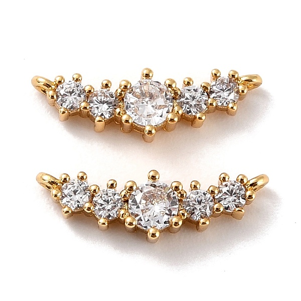 

PandaHall Brass Micro Pave Cubic Zirconia Pendants, Long-Lasting Plated, Cadmium Free & Lead Free, Real 18K Gold Plated, 4.5x14x4mm, Hole..., Clear