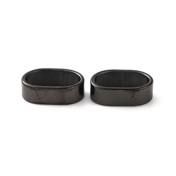 

PandaHall Ion Plating(IP) 304 Stainless Steel Slide Charms, Oval, Black, 8x14x5mm, Hole: 6x12mm 304 Stainless Steel Oval