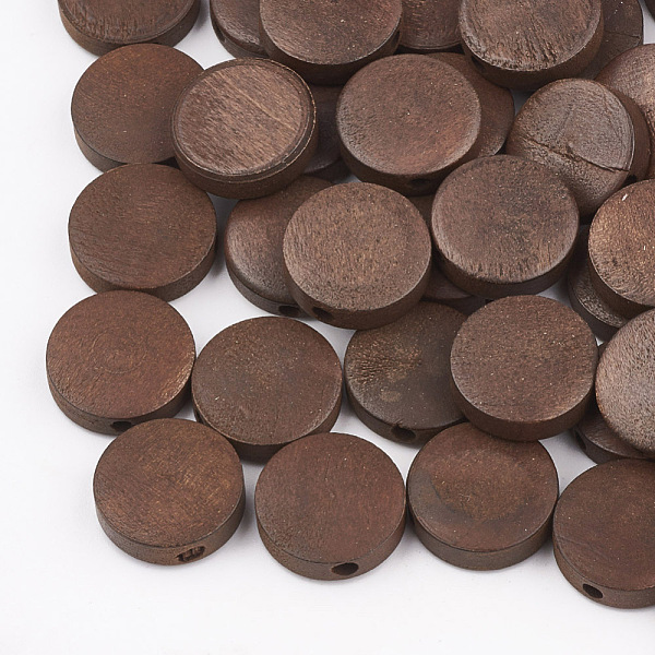 

PandaHall Natural Pear Wood Beads, Dyed, Flat Round, Saddle Brown, 15x4mm, Hole: 1.8mm Wood Flat Round Brown