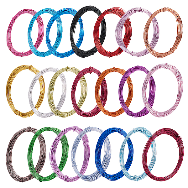 

PandaHall 20 Rolls 20 Gauge Aluminum Wire, 10m(10.9 Yards)/Roll 0.8mm Flexible Metal Artistic Floral DIY Jewelry Craft Beading Wire for..., Multicolor
