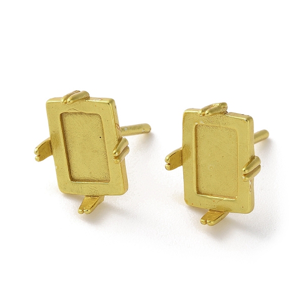 Brass Stud Earrings… - image