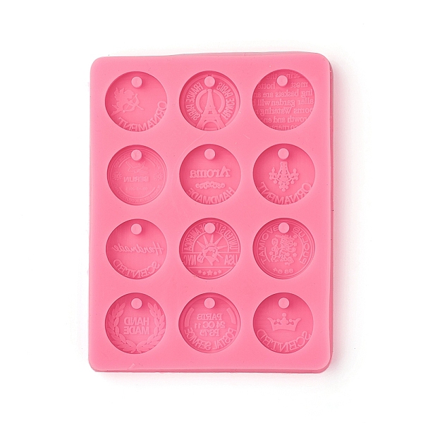 PandaHall Food Grade Pendant Silicone Molds, Fondant Molds, For DIY Cake Decoration, Chocolate, Candy, UV Resin & Epoxy Resin Jewelry Making...