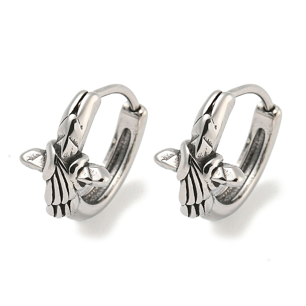 

PandaHall 316 Surgical Stainless Steel Hoop Earrings, Antique Silver, Ring, 13.5x9mm 316 Surgical Stainless Steel Ring