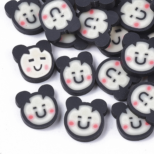 

PandaHall Handmade Polymer Clay Cabochons, Black, 10~11x9~10x1.5~2mm, about 184~230pcs/46g Polymer Clay Others Black