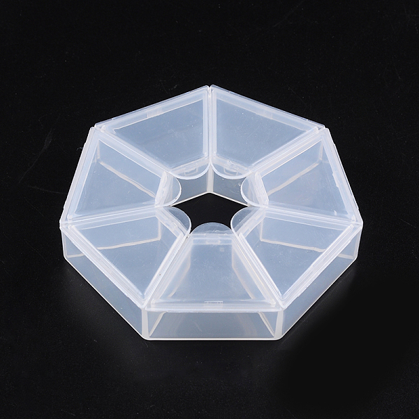 

PandaHall Plastic Beads Storage Containers, 8cm in diameter Plastic Round Clear