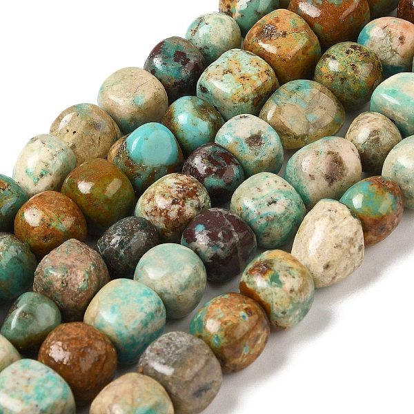 

PandaHall Natural Turquoise Beads Strands, Nuggets, Tumbled Stone, 5.5~9x5.5~9x5.5~9mm, Hole: 0.7mm, about 47pcs/strand, 15.75''(40cm)...