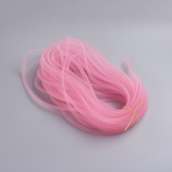 

PandaHall Plastic Net Thread Cord, Pink, 8mm, 30Yards Plastic Pink