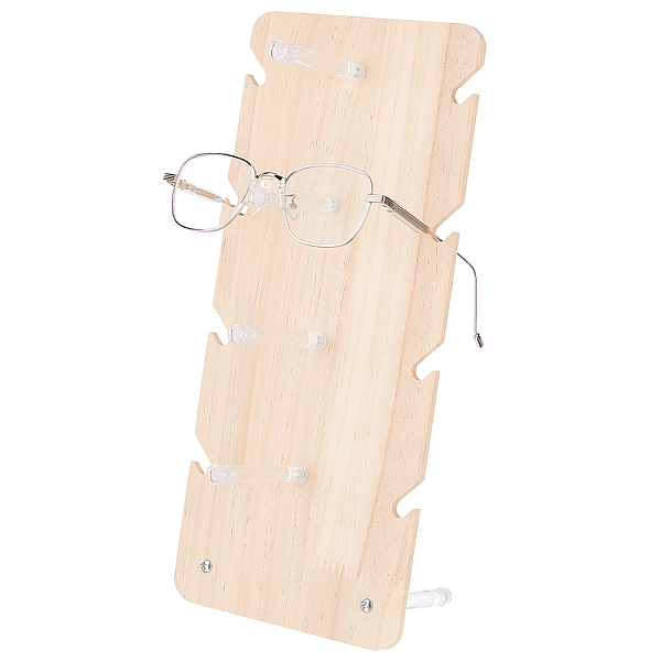 

PandaHall 4-Tier Wood Display Stands, with Clear Acrylic Findings, for Glasses Display Holder, Navajo White, 32.9x14.9x0.5cm, 13pcs/set Wood