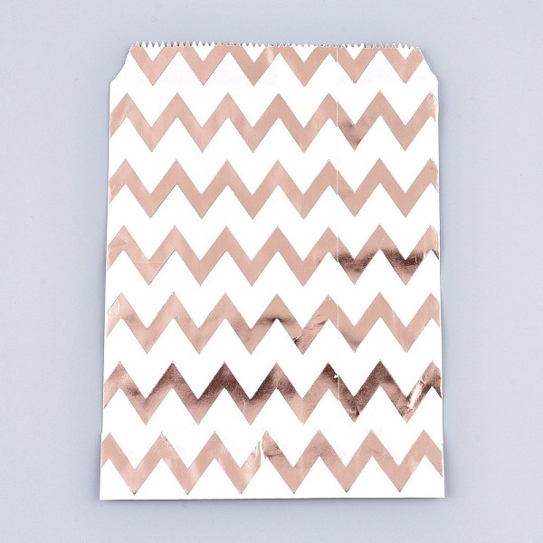

PandaHall Wave Pattern Eco-Friendly Paper Bags, Gift Bags, Shopping Bags, Rectangle, Light Salmon, 18x13x0.01cm Paper Others