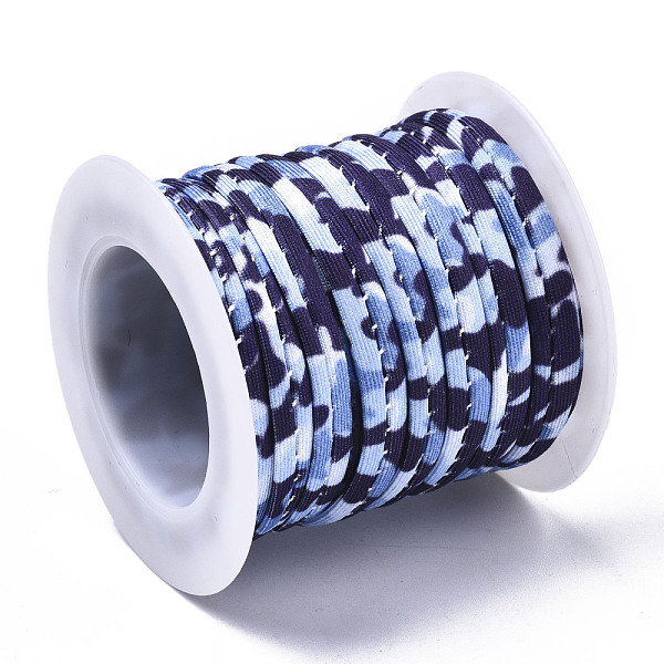 

PandaHall Flat Polyester Elastic Cord, Webbing Garment Sewing Accessories, Dark Slate Blue, 5mm, about 3.28 yards(3m)/roll Elastic Fibre...