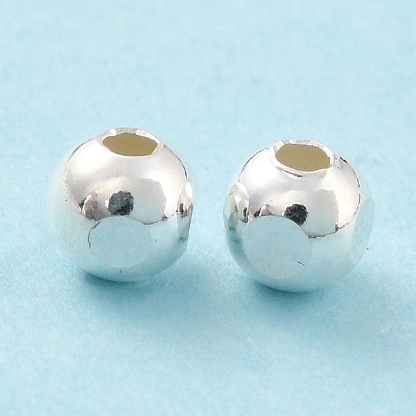 

PandaHall 925 Sterling Silver Beads, Faceted(4 Facets) Round, Silver, 4mm, Hole: 2mm, 100pcs/10g Sterling Silver Round