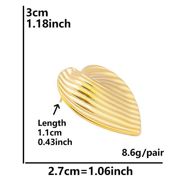 

PandaHall Stylish 304 Stainless Steel Heart Stud Earrings for Women 304 Stainless Steel