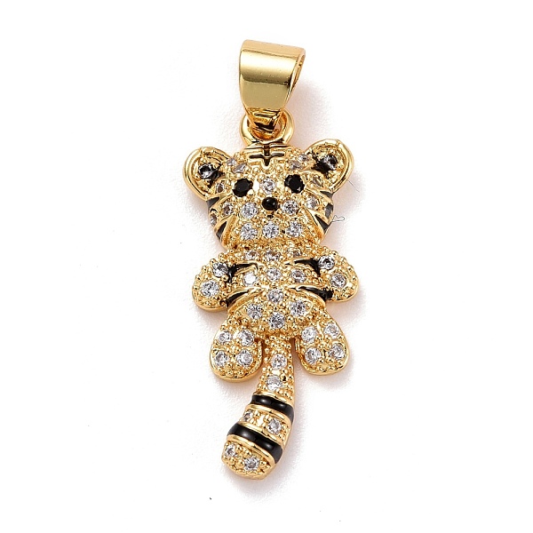 

PandaHall Brass Micro Pave Clear Cubic Zirconia Pendants, with Enamel, Long-Lasting Plated, Real 18K Gold Plated, Lead Free & Cadmium Free...