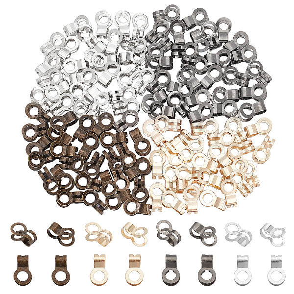 

PandaHall arricraft 120 Pcs Ball Chain Pull Loop Connectors, 4 Colors Double Ring Style Link Loop Connection Chain Connectors Jewelry Clasp...