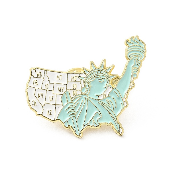 

PandaHall Creative Landscape Theme Enamel Pin, Gold Plated Alloy Statue of Liberty Badge for Backpack Clothes, Human Pattern, 24.5x30x1.5mm...