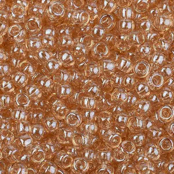 

PandaHall TOHO Round Seed Beads, Japanese Seed Beads, (629) Pale Honey Luster, 8/0, 3mm, Hole: 1mm, about 1110pcs/50g Glass Brown