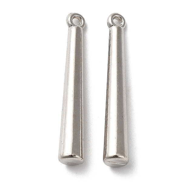 

PandaHall CCB Plastic Pendants, Bar Charm, Platinum, 33.5x5mm, Hole: 1.5mm Plastic Others
