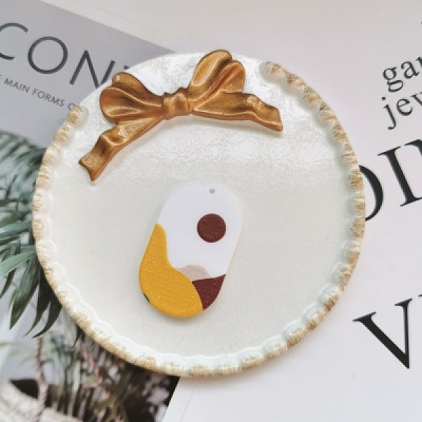

PandaHall Resin Pendants, Oval, Colorful, 40x25mm Resin Oval