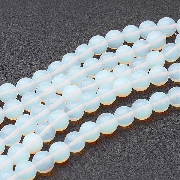 

PandaHall Opalite Beads Strand, Round, Milk White, 10mm, Hole: 1.5mm, about 41pcs/strand, 16 inch Opalite Round White