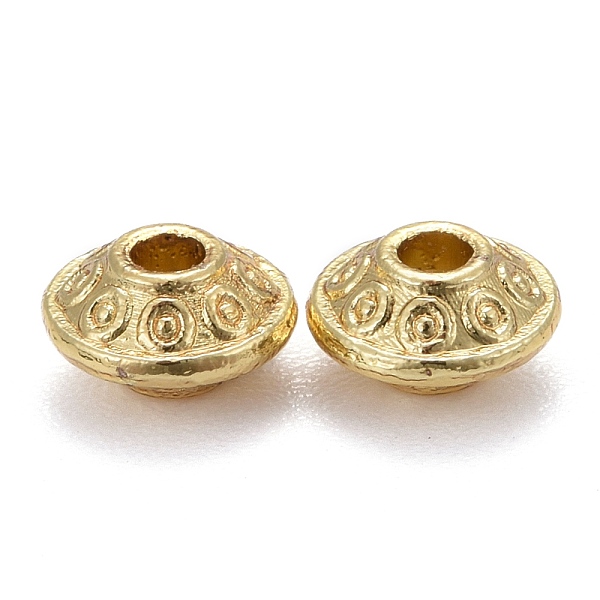 

PandaHall Alloy Beads, Long-Lasting Plated, Bicone, Real 18K Gold Plated, 6.5x3.5mm, Hole: 1.5mm Alloy Bicone
