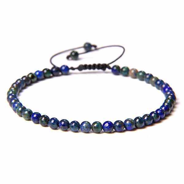 Bracciale regolabile da donna con perline di crisocolla