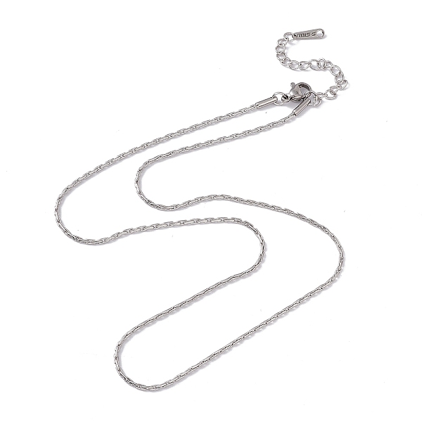 

PandaHall 201 Stainless Steel Boston Link Chain Necklace for Men Women, Stainless Steel Color, 17.40 inch(44.2cm) 201 Stainless Steel
