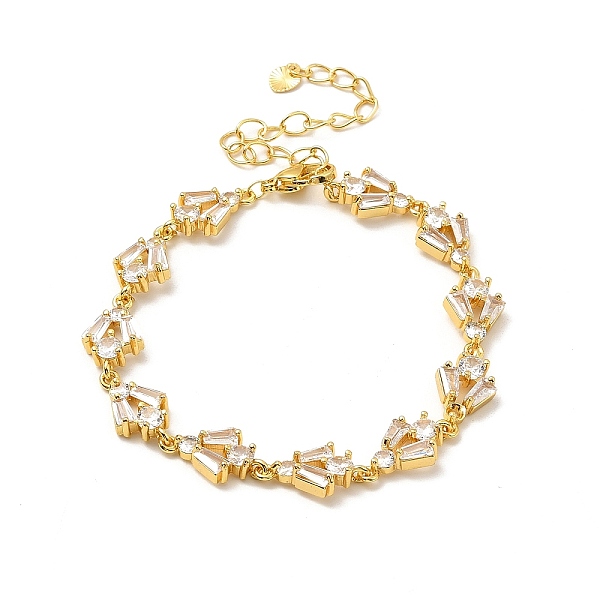 

PandaHall Clear Cubic Zirconia Angel Link Chain Bracelet, Rack Plating Brass Jewelry for Women, Lead Free & Cadmium Free, Long-Lasting...