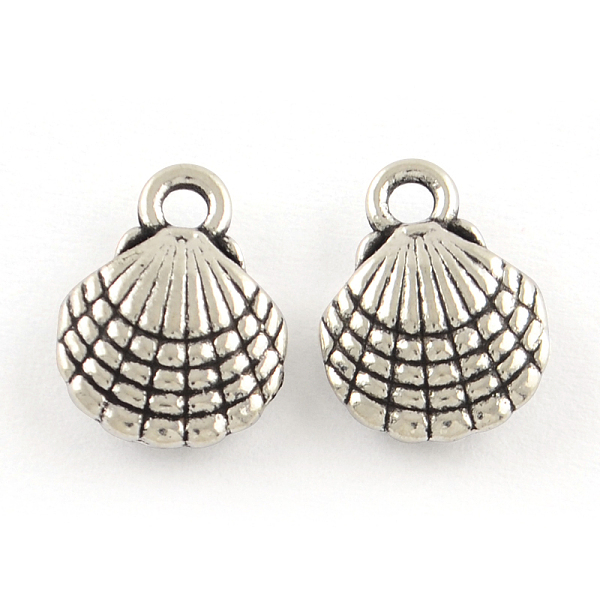 

PandaHall Tibetan Style Alloy Charms, Cadmium Free & Lead Free, Shell, Antique Silver, 13x10x3.5mm, Hole: 2mm, about 934pcs/1000g Alloy...