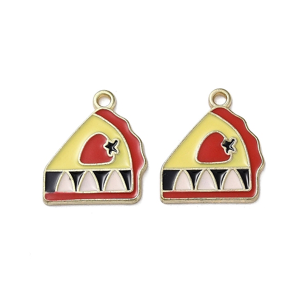 

PandaHall Alloy Enamel Pendants, Cadmium Free & Nickel Free & Lead Free, Strawberry Cake Charm, Golden, 18x15.5x1.5mm, Hole: 1.6mm...
